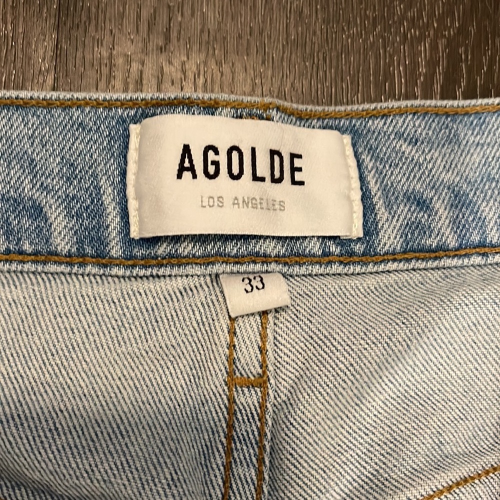 Agolde Riley High Ride Straight Crop size 33 Bitter - Picture 6 of 7